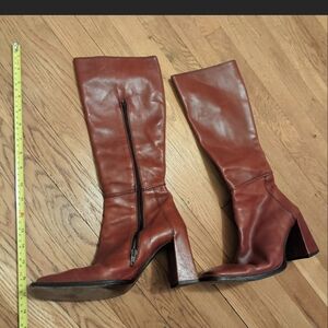 Alberto FuWomen's Brown Leather Knee-High Boots